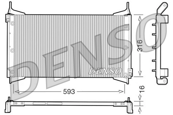 Condenseur, climatisation DENSO DCN09012