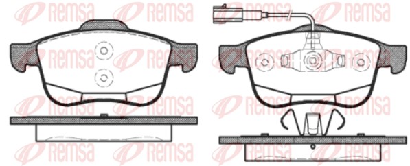 Kit de plaquettes de frein, frein à disque REMSA 1183.12
