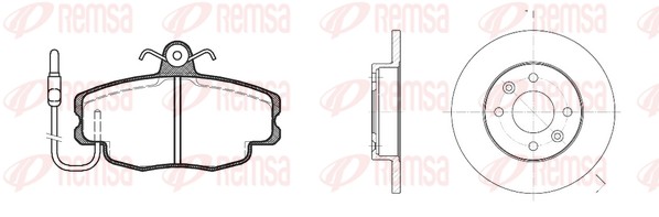 Kit de freins, frein à disques REMSA 8141.00