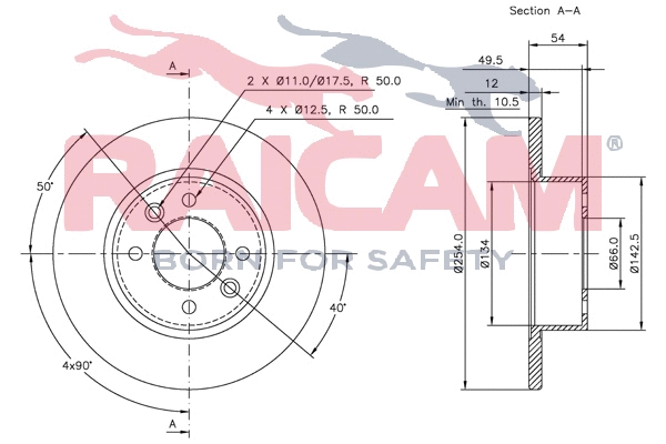 Disque de frein RAICAM RD00673