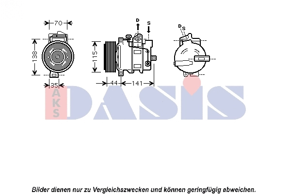 Compresseur, climatisation AKS DASIS 850379N