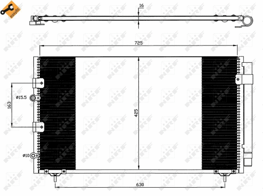 Condenseur, climatisation NRF 35609