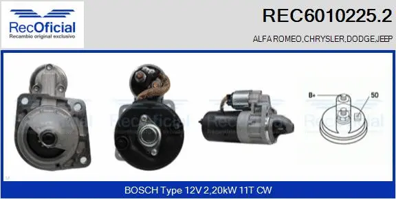 Démarreur RECOFICIAL REC6010225.2