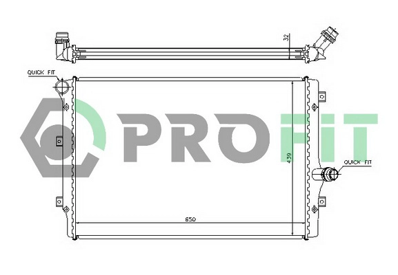 Radiateur, refroidissement du moteur PROFIT PR 9569A2