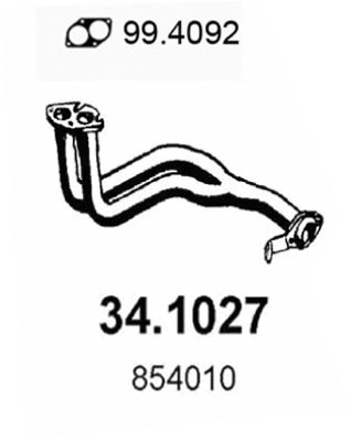 Tuyau d'échappement ASSO 34.1027