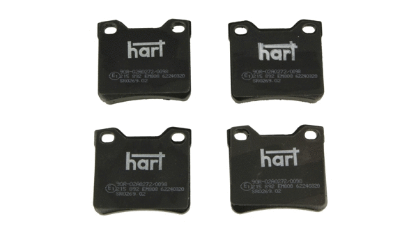 Kit de plaquettes de frein, frein à disque HART 215 892