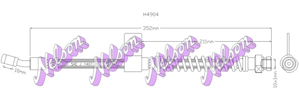 Flexible de frein KAWE H4904