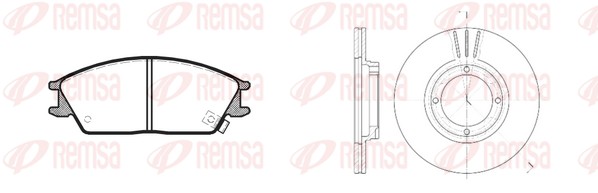 Kit de freins, frein à disques REMSA 8224.00