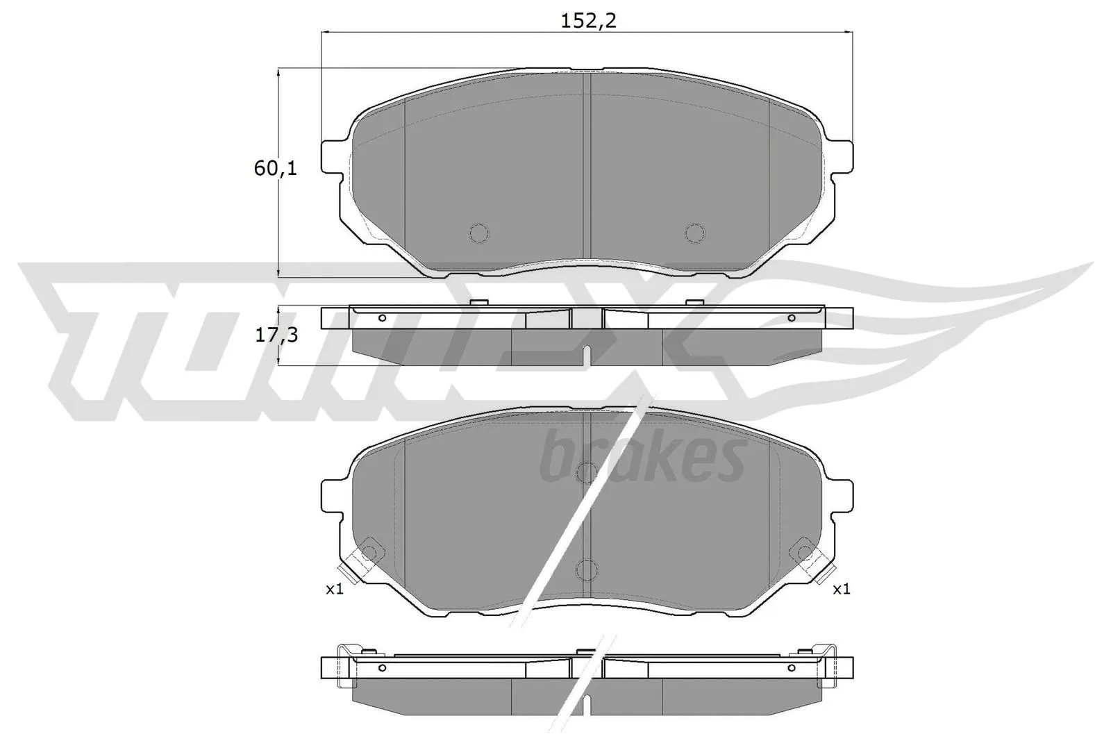 Kit de plaquettes de frein, frein à disque TOMEX Brakes TX 18-28