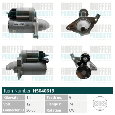 Démarreur HOFFER H5040619