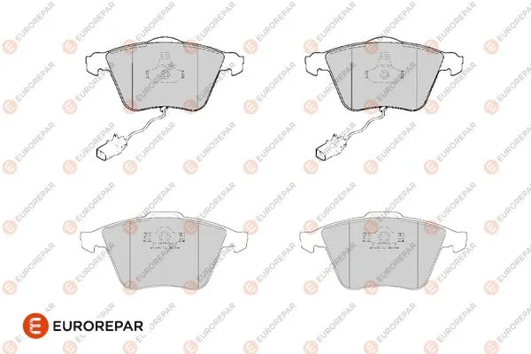 Kit de plaquettes de frein, frein à disque EUROREPAR 1686274680