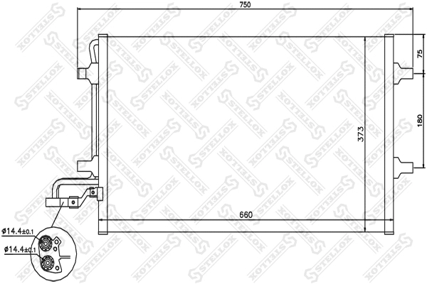 Condenseur, climatisation STELLOX 10-45639-SX