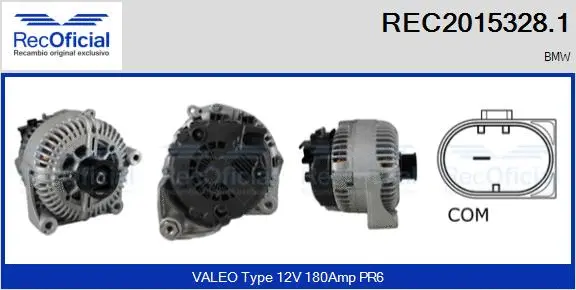 Alternateur RECOFICIAL REC2015328.1