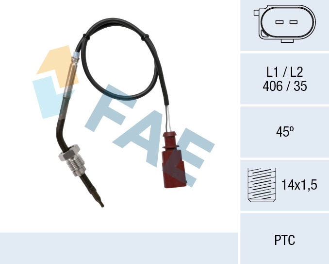 Capteur, température des gaz FAE 68049