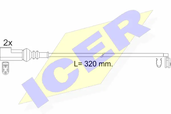 Contact d'avertissement, usure des plaquettes de frein ICER 610592 E C