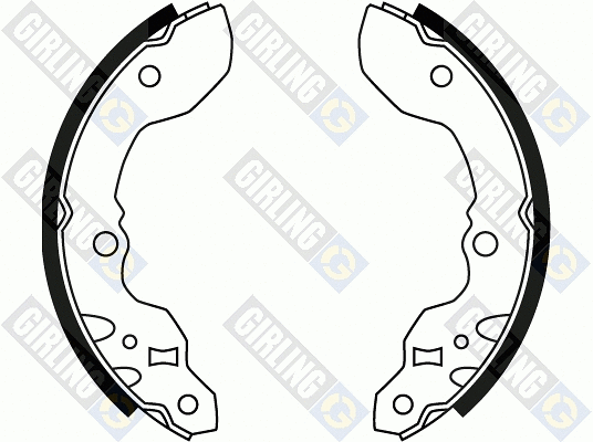 Jeu de mâchoires de frein GIRLING 5187019