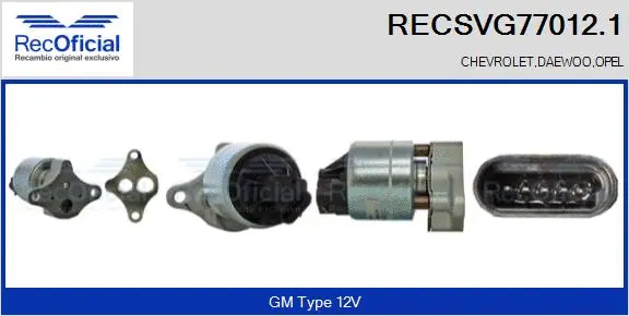 Vanne EGR RECOFICIAL RECSVG77012.1