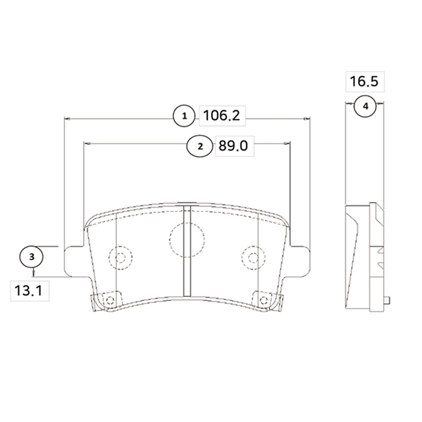 Kit de plaquettes de frein, frein à disque CTR GK0453