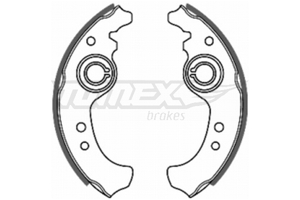 Jeu de mâchoires de frein TOMEX Brakes TX 20-01