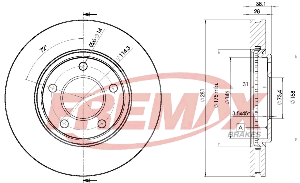 Disque de frein FREMAX BD-3002