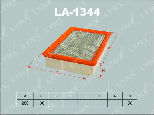Filtre à air LYNXAUTO LA-1344