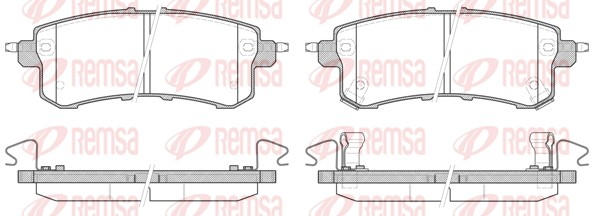 Kit de plaquettes de frein, frein à disque REMSA 1447.02