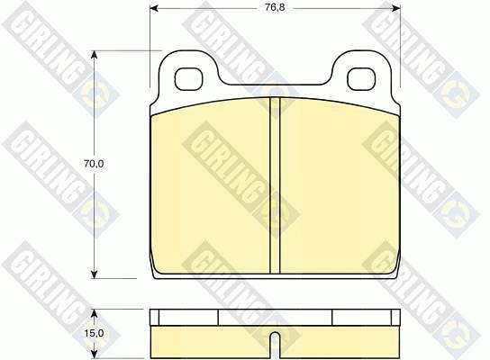 Kit de plaquettes de frein, frein à disque GIRLING 6101002