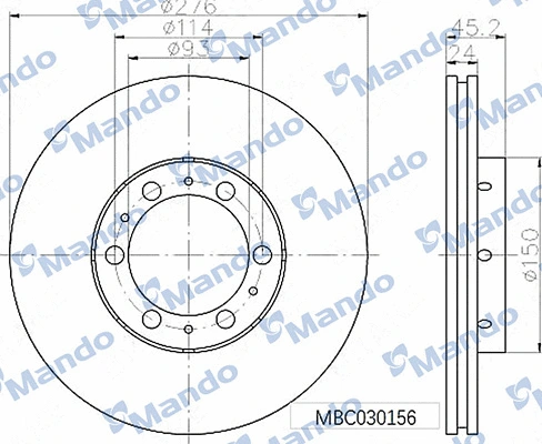 Disque de frein MANDO MBC030156