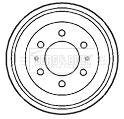 Tambour de frein BORG & BECK BBR7102
