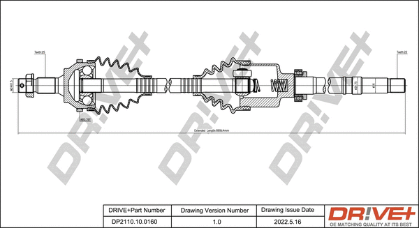 Arbre de transmission Dr!ve+ DP2110.10.0160