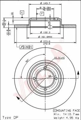 Disque de frein VILLAR 628.0505