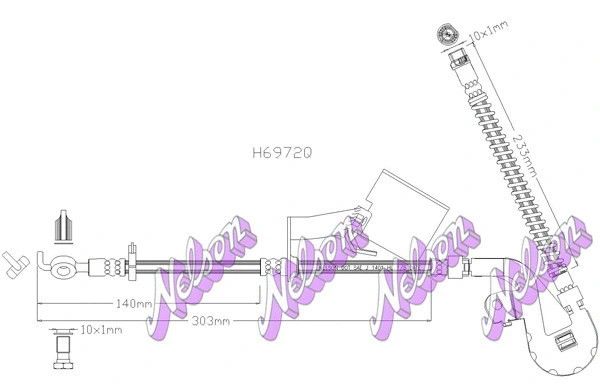 Flexible de frein BROVEX-NELSON H6972Q