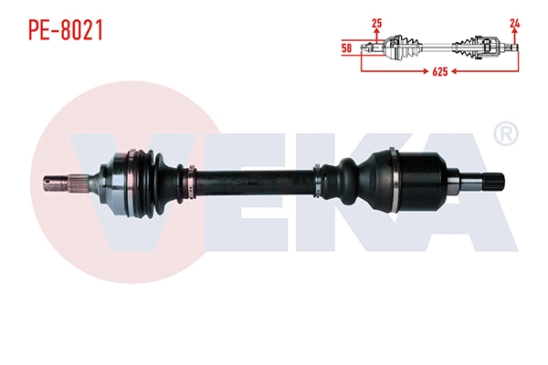 Arbre de transmission VEKA PE-8021