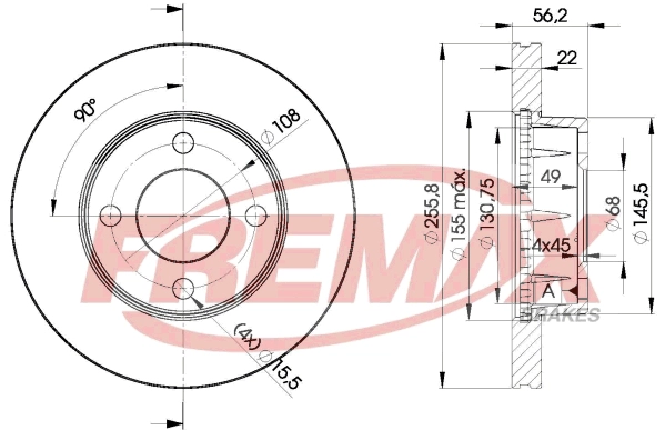 Disque de frein FREMAX BD-4013