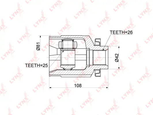 Jeu de joints, arbre de transmission LYNXAUTO CI-3770