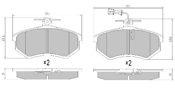 Kit de plaquettes de frein, frein à disque FREMAX FBP-0446