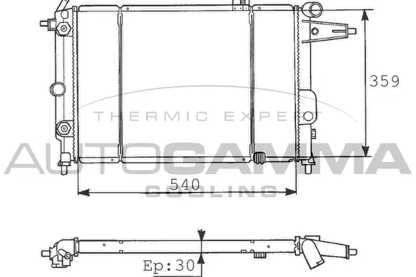 Radiateur, refroidissement du moteur AUTOGAMMA 100672