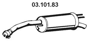 Silencieux arrière EBERSPÄCHER 03.101.83