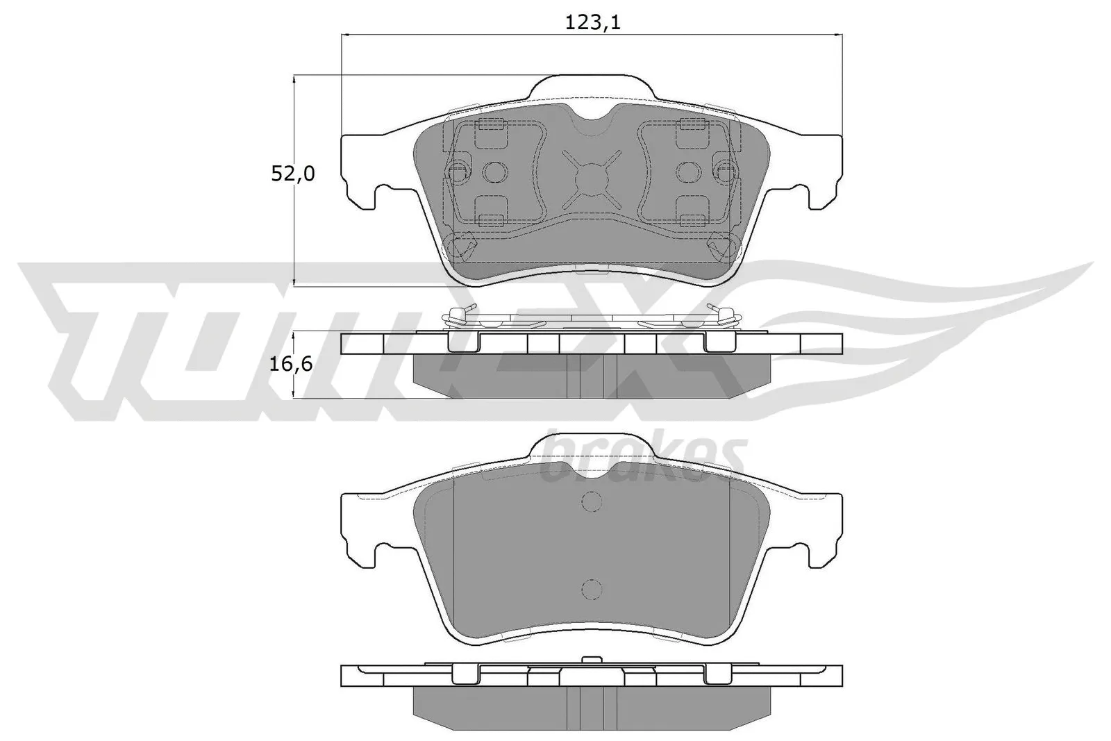 Kit de plaquettes de frein, frein à disque TOMEX Brakes TX 12-95
