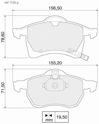Kit de plaquettes de frein, frein à disque NAKATA NKF 1129P