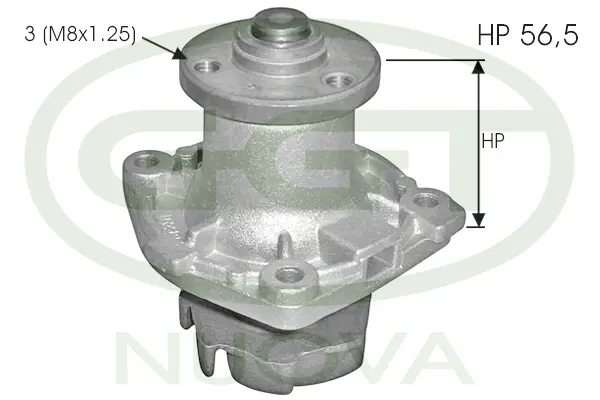 Pompe à eau, refroidissement du moteur GGT PA12462