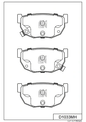 Kit de plaquettes de frein, frein à disque MK Kashiyama D1033MH