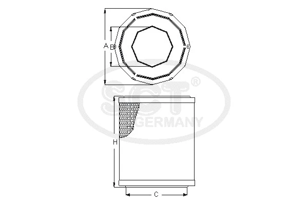 Filtre à air SCT - MANNOL SB 096