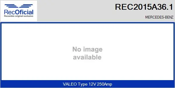 Alternateur RECOFICIAL REC2015A36.1