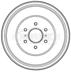 Tambour de frein BORG & BECK BBR7221