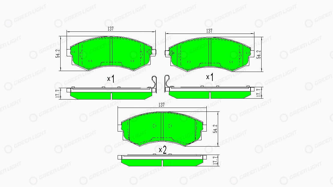 Kit de plaquettes de frein, frein à disque Automotive Adriado GLBP0305