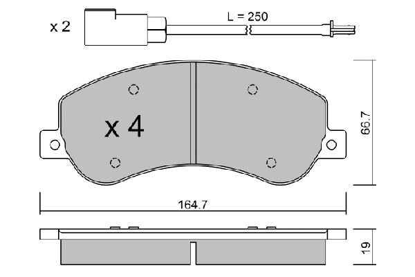 Kit de plaquettes de frein, frein à disque AISIN BPFO-1014