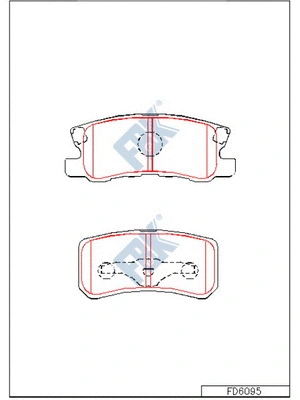 Kit de plaquettes de frein, frein à disque FBK FD6095
