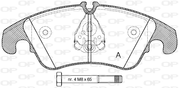 Kit de plaquettes de frein, frein à disque OPEN PARTS BPA1304.10
