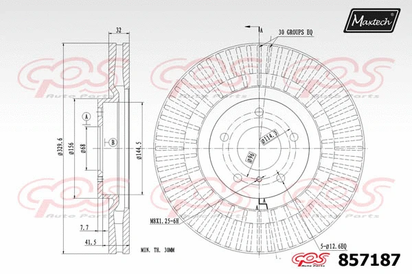 Disque de frein MAXTECH 857187
